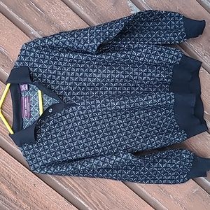 Vintage Like New John Ashford Made in Italy Quarter 3 Button Collared Sweater